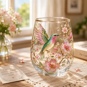 🌸🌿Garden Morning Bliss Glass Tea Cup☀️☕