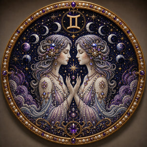 🔥 LAST DAY 49% OFF – ✨ Premium 3D Pearl 12 Zodiac Signs Art Kit | Luxury Flocked Canvas with Scratch-Resistant Non-Fading Pearl Beads DIY Handmade Astrology Decor ♈🌙💎