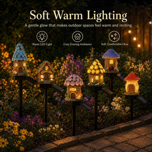 🍄✨Solar Fairy-Tale Mushroom Cottage Garden Light🌙