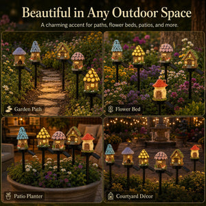 🍄✨Solar Fairy-Tale Mushroom Cottage Garden Light🌙