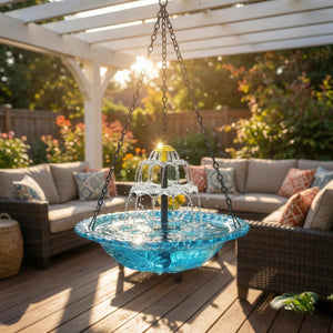 🎁Solar Cascade Hanging Bird Bath Fountain