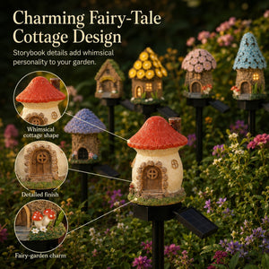 🍄✨Solar Fairy-Tale Mushroom Cottage Garden Light🌙